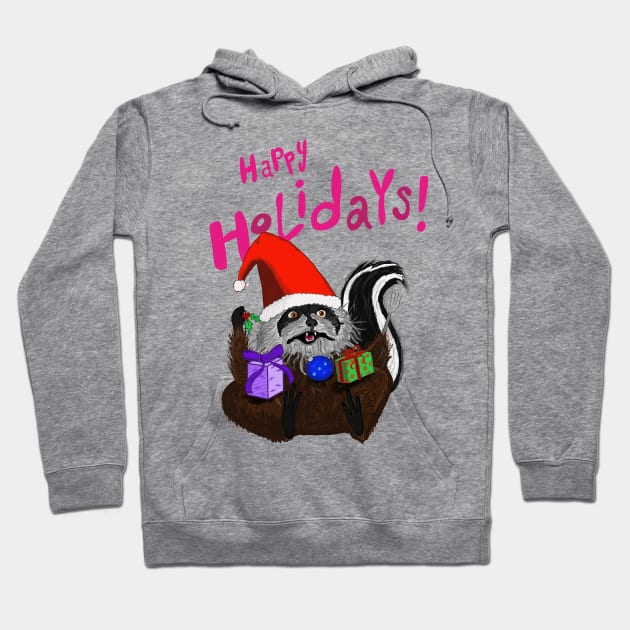 Rose - Happy Holidays Hoodie by DebaucherTee